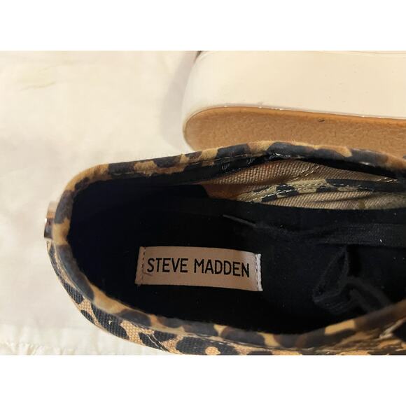 Steve Madden Leopard Platform Canvas Sneakers  Women’s Size 7M Like New (No Box) - Picture 3 of 10